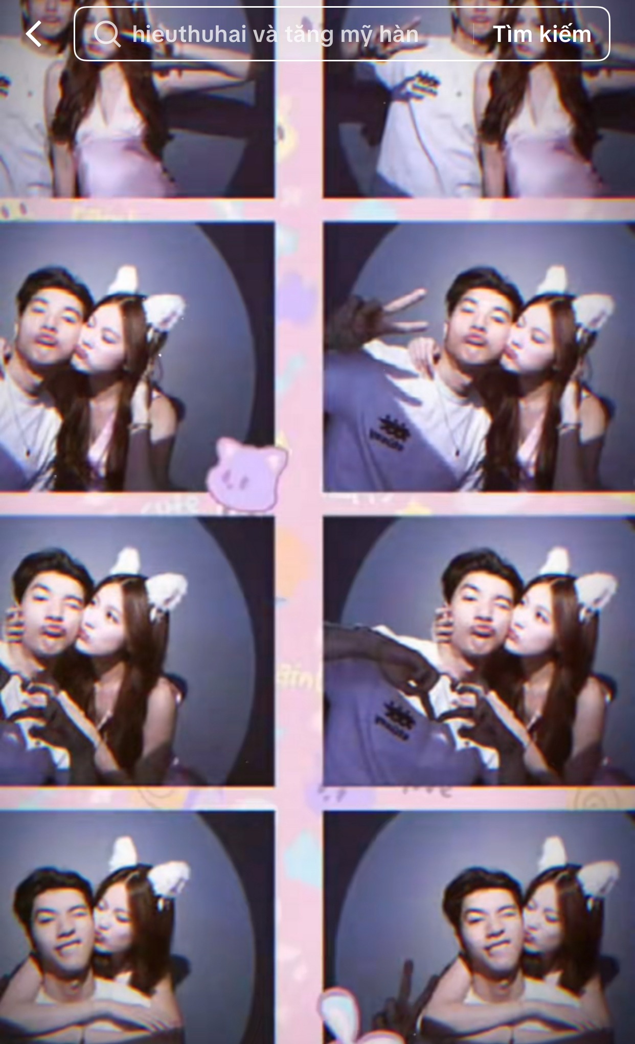 HIEUTHUHAI và bạn gái từng bị lộ ảnh chụp photobooth