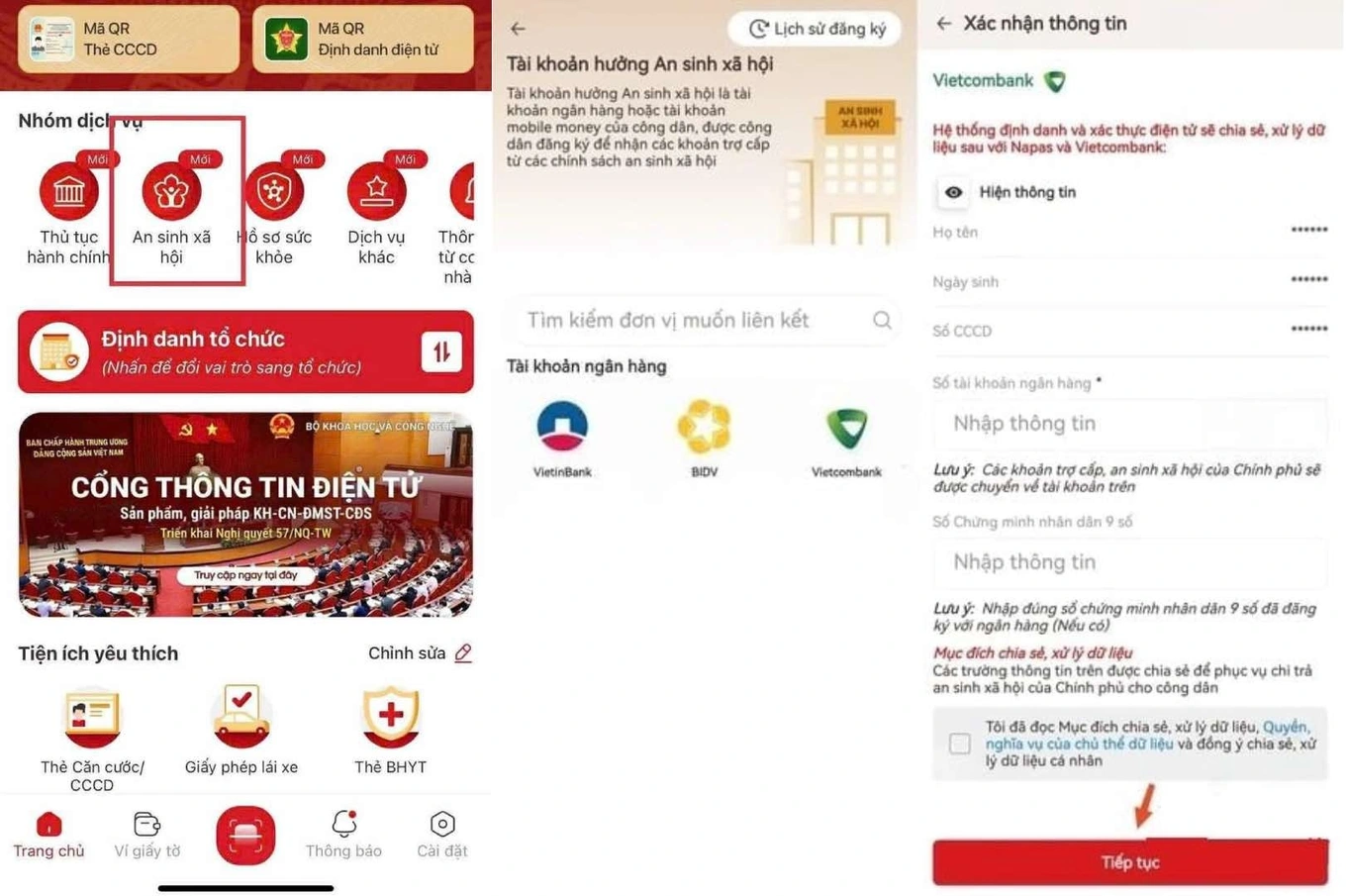 Các bước đăng ký tài khoản an sinh xã hội trên VNeID