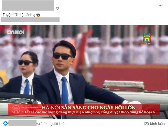 Khoảnh khắc chiến sĩ cảnh vệ xuất hiện trên sóng truyền hình gây bão mạng xã hội.