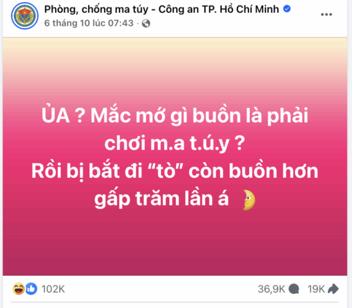 Fanpage Phòng Chống Ma Túy TP.HCM: Khi Cán Bộ Bắt Trend