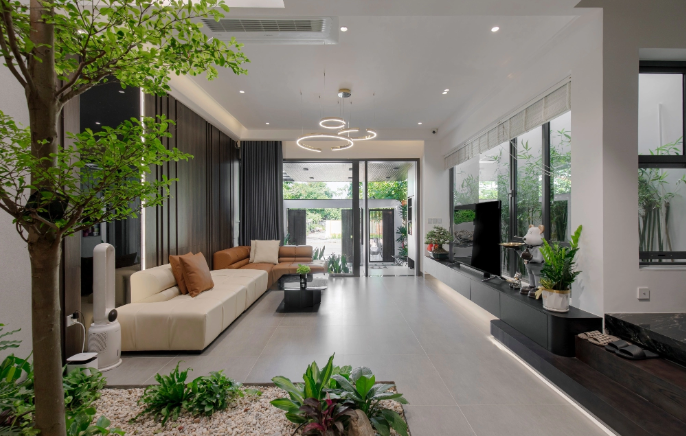 Phòng khách bếp liên thông