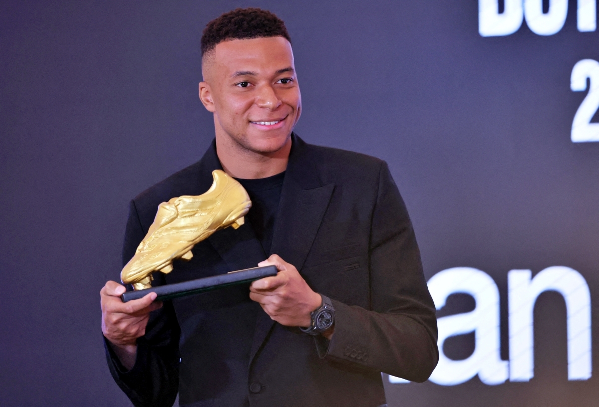 mbappe giành danh hiệu chiếc giày vàng châu Âu hình ảnh 1 mbappe gianh danh hieu chiec giay vang chau Au hinh anh 1