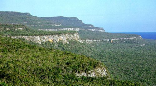 Khu vực này sở hữu địa hình karst ven biển độc nhất ở Caribe. Các vách đá dựng đứng cao tới hàng trăm mét tạo nên cảnh quan kỳ vĩ. Ảnh: sitiospatrimonialescuba.cult.cu.