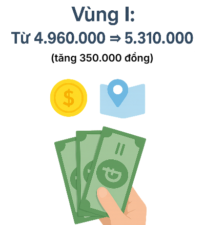 Bảng mức lương tối thiểu vùng mới nhất