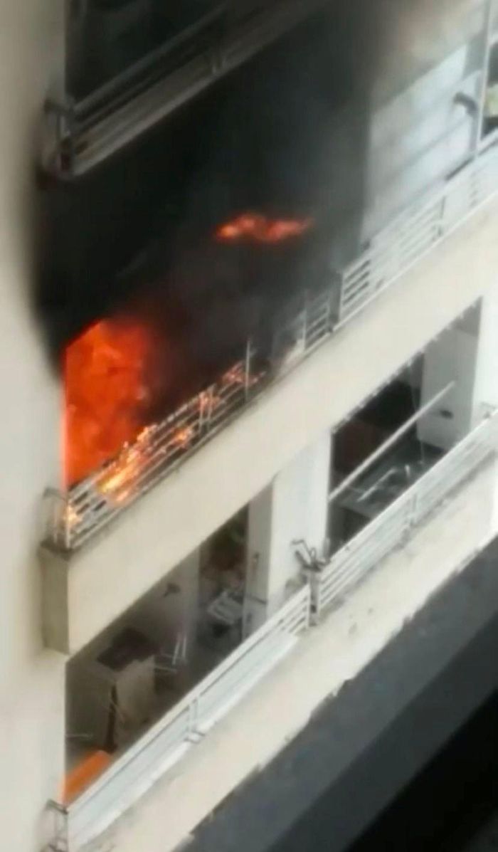 Hiện trường đám cháy.