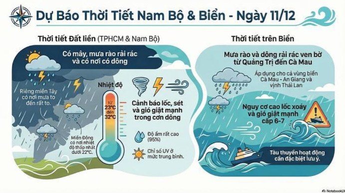 Cảnh báo thời tiết trên biển