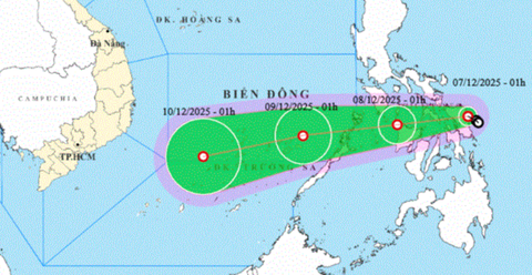 Cảnh báo áp thấp nhiệt đới trên Biển Đông: Các tỉnh từ Quảng Trị đến An Giang cần theo dõi sát và chủ động ứng phó