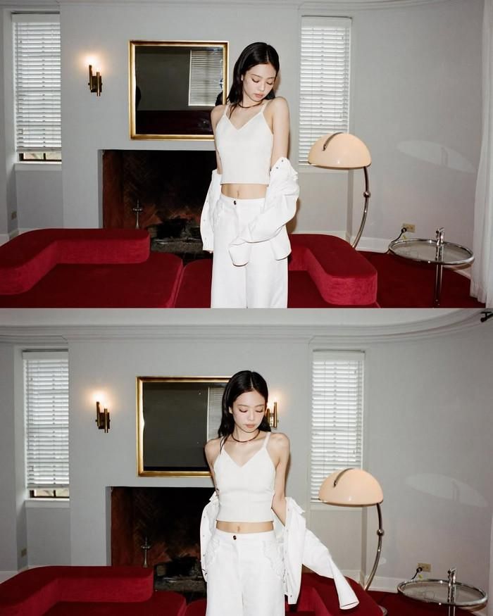 Jennie khéo khoe vòng eo nổi rõ rãnh cơ số 11. Ảnh: IGNV