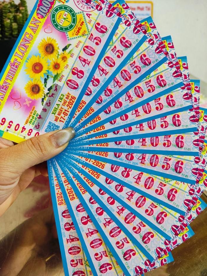 Vé số Long An là 1 trong 4 đài mở thưởng vào chiều 17-1