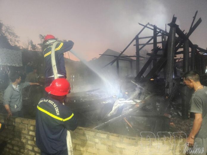 Điện Biên: Cháy nhà sàn, thiệt hại gần 100 triệu đồng