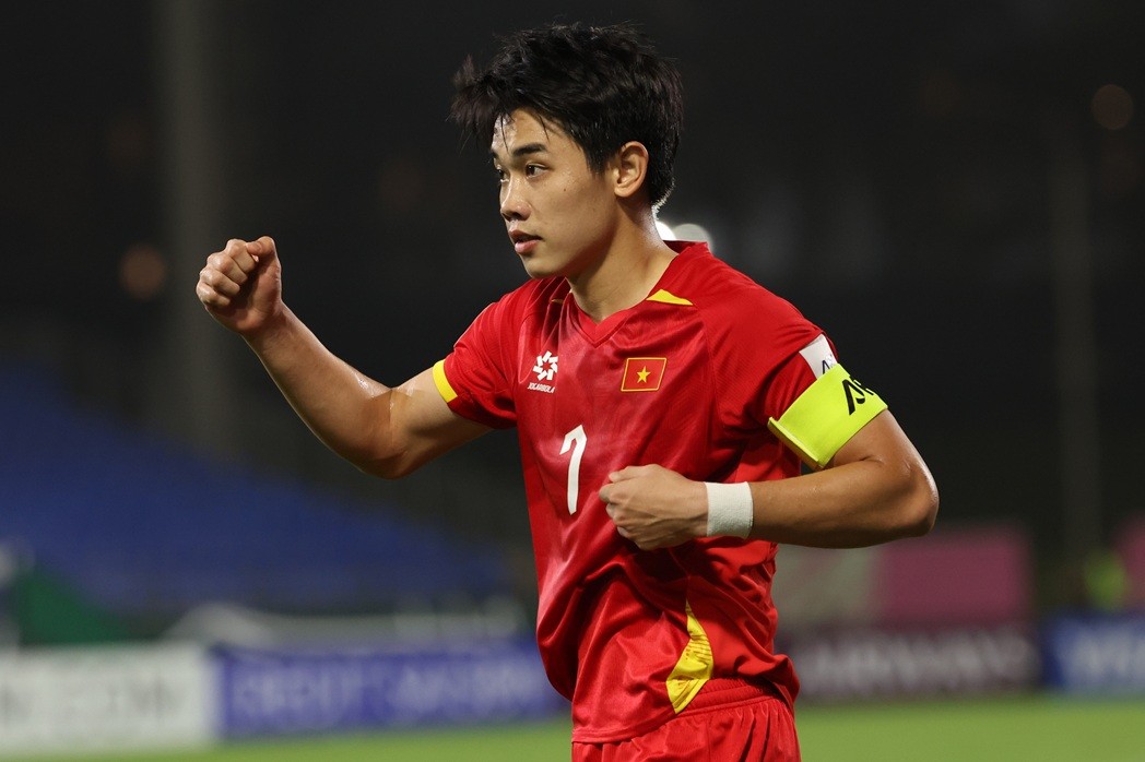 Tiền đạo Nguyễn Đình Bắc thi đấu ấn tượng tại Giải U23 châu Á 2026. Ảnh: VFF Tiền đạo Nguyễn Đình Bắc thi đấu ấn tượng tại Giải U23 châu Á 2026. Ảnh: VFF