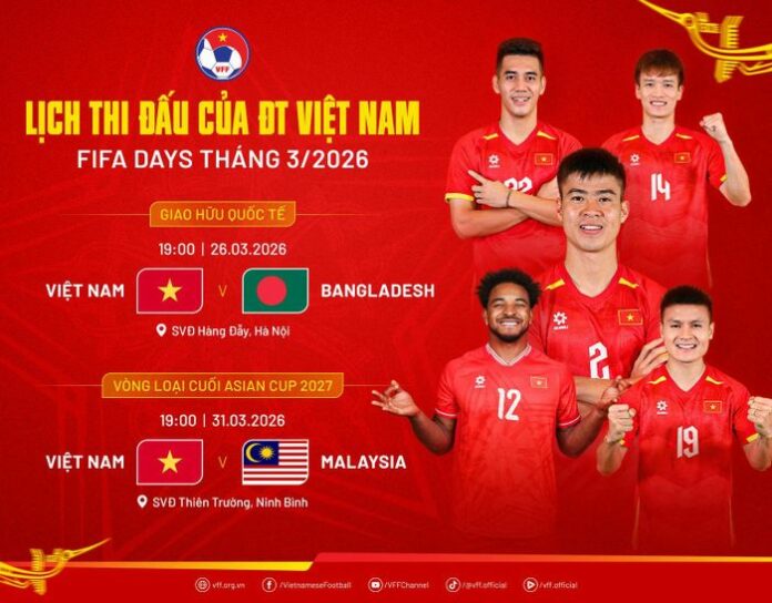 Lịch Thi Đấu FIFA Days Tháng 3/2025: Đội Tuyển Việt Nam Ra Sân