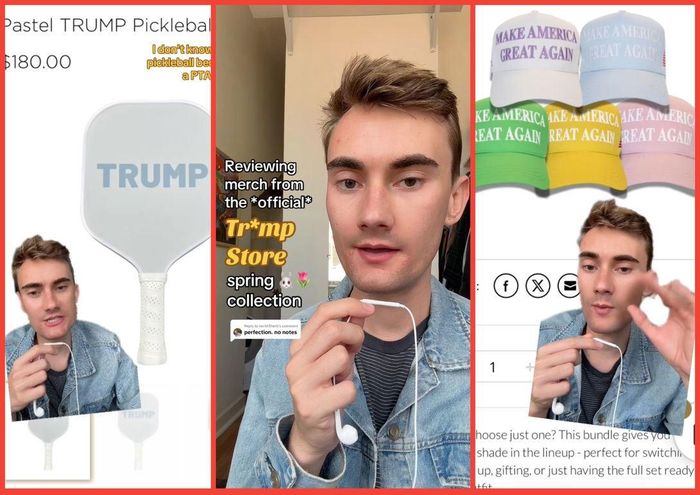 Các nền tảng mạng xã hội đang bàn luận sôi nổi về sự xuất hiện của vợt pickleball nhà Trump.