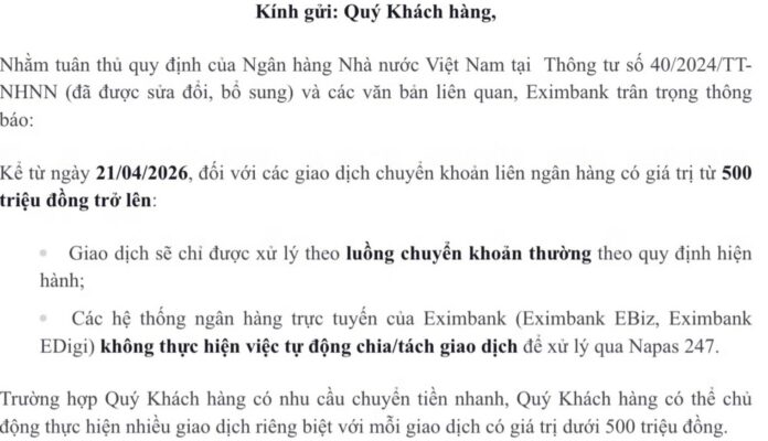 Chuyển Khoản Ngân Hàng: Thay Đổi Lớn Từ 21/04 Bạn Cần Biết Ngay!