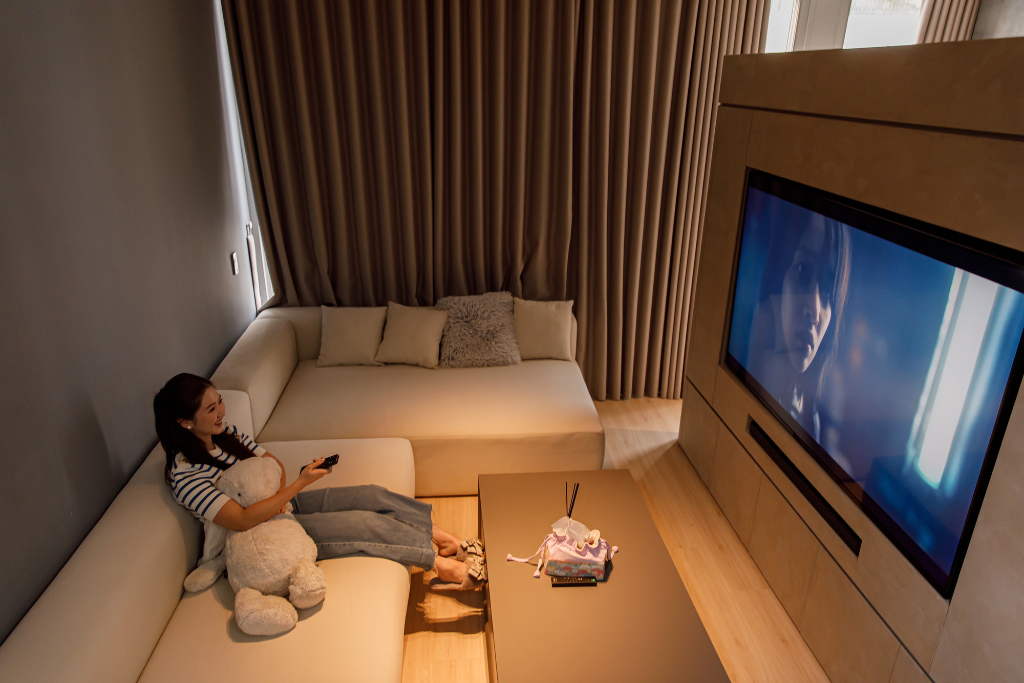 Không gian phòng khách thoáng đãng