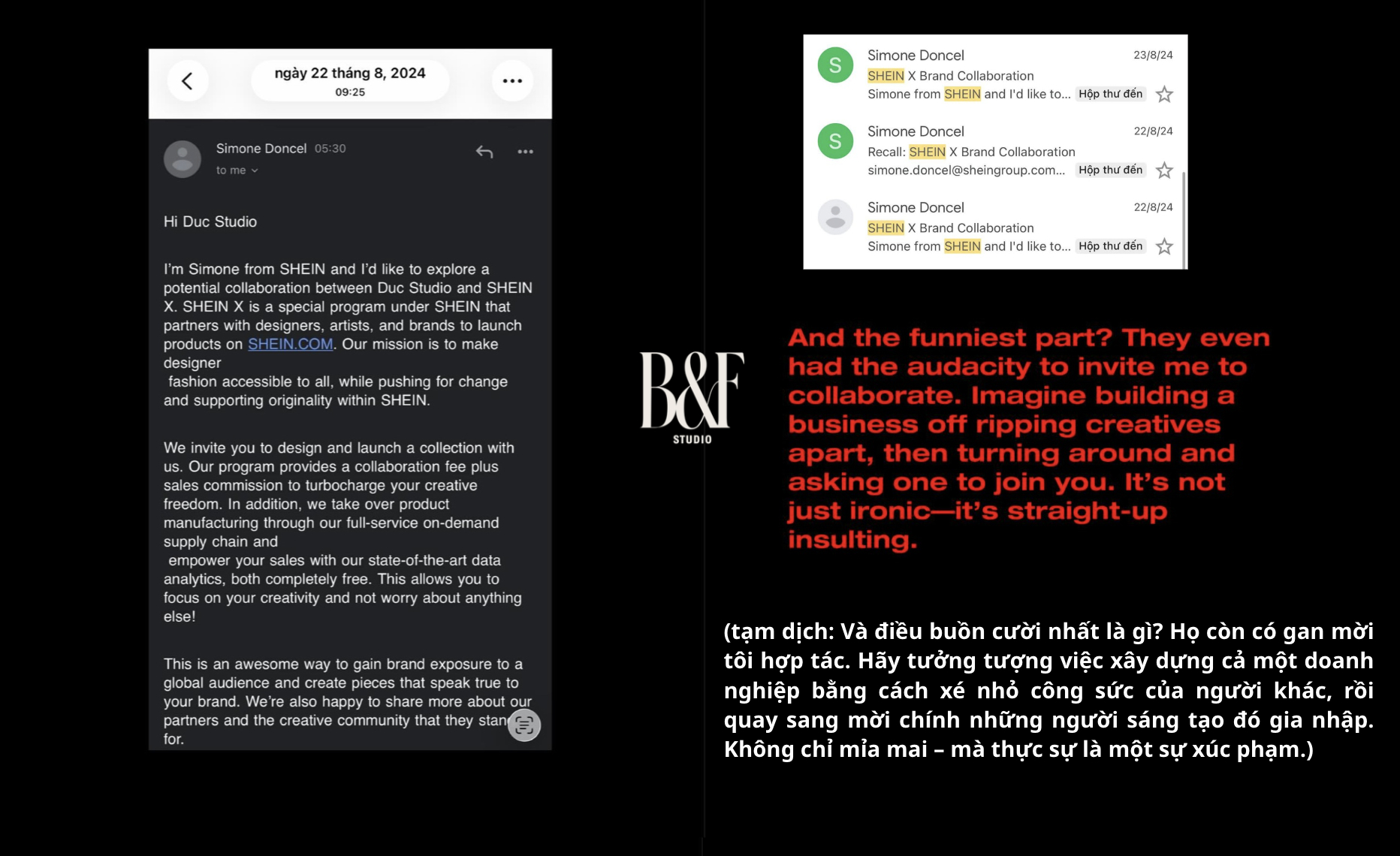Lời mời hợp tác đầy mỉa mai từ SHEIN.