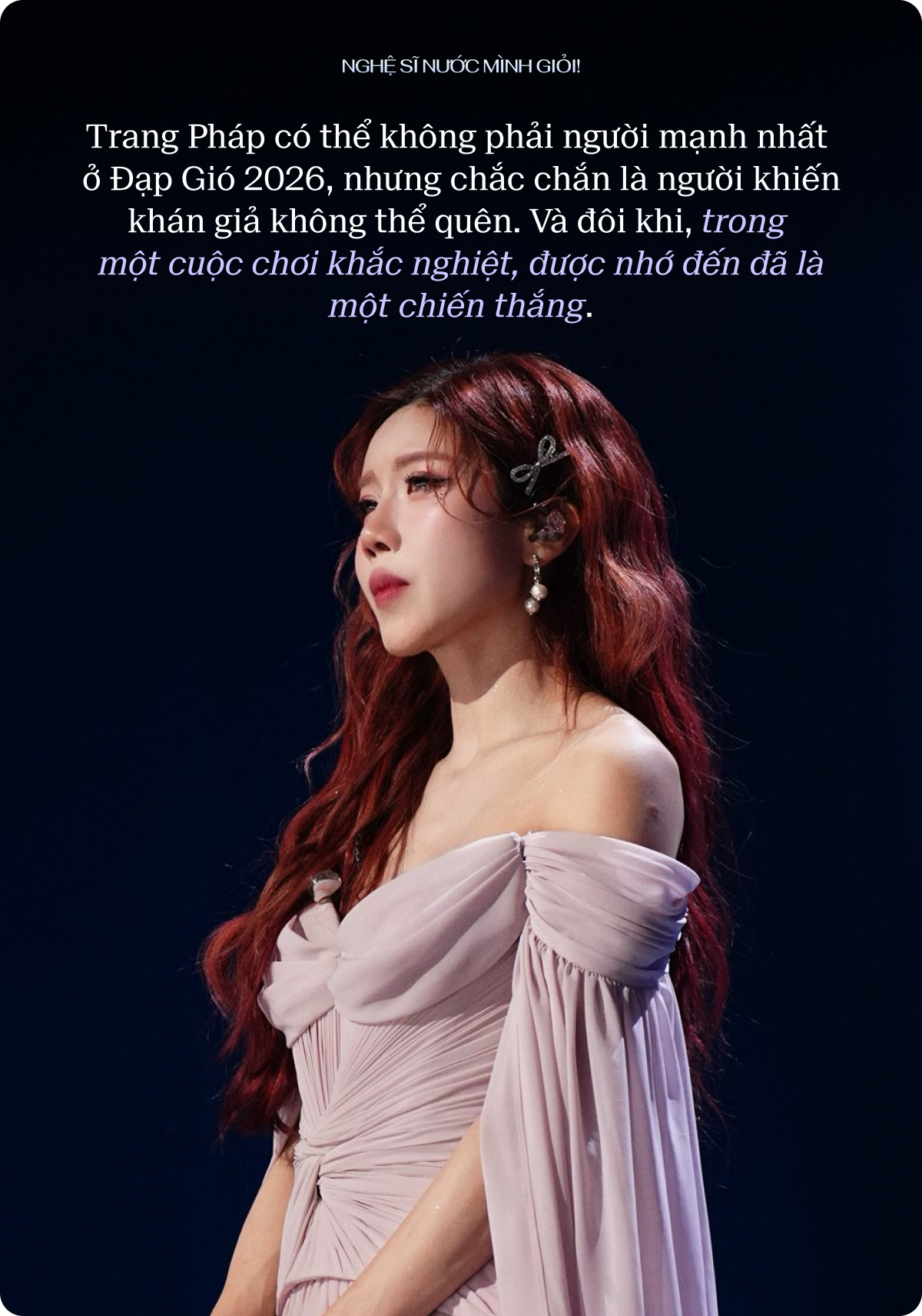 Trang Pháp trong một tiết mục nhóm